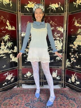 Antique 1920s silk lace teddy
